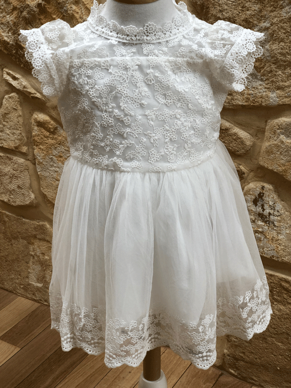 Baby Christening Gown Handmade Lace 100% Cotton Hand Embroidered - UK Stock  | eBay